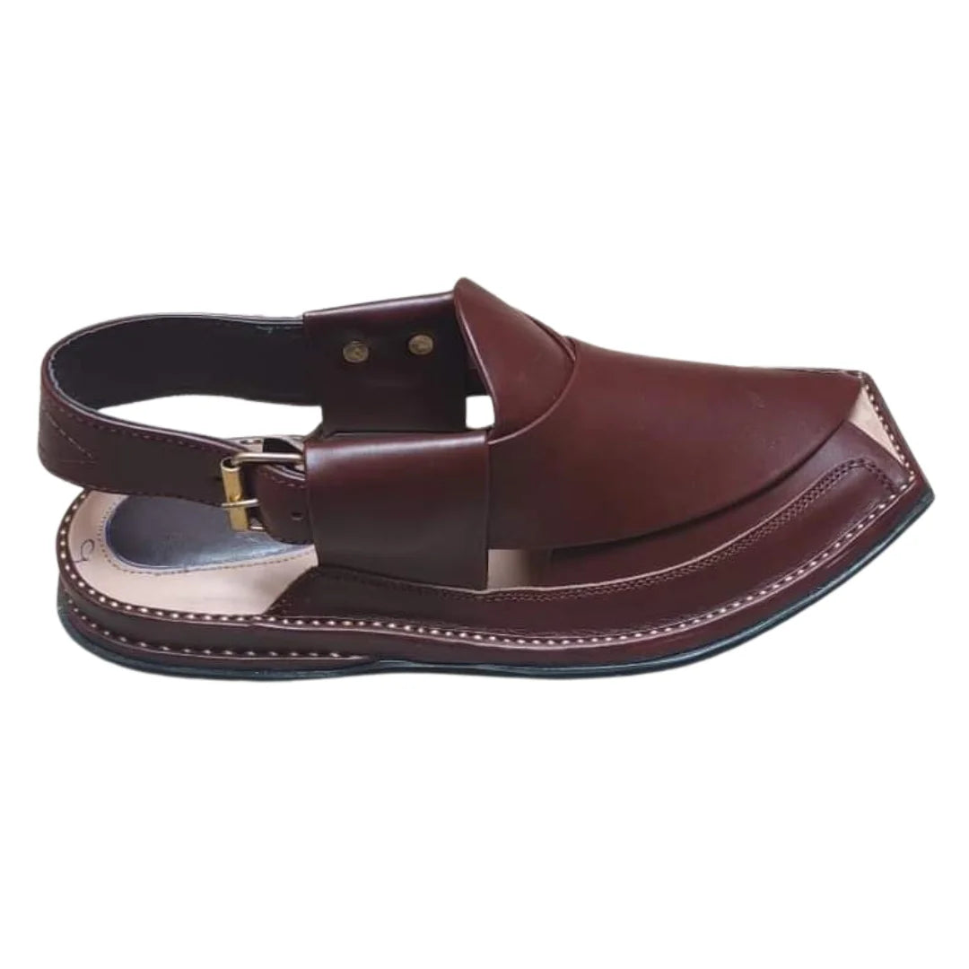 Zalmi Chappal Dark Brown – Pure Handmade Leather