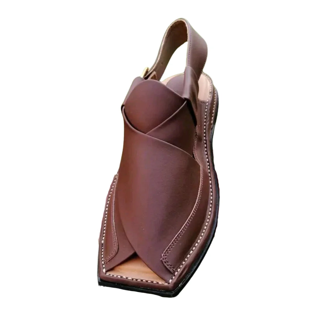 Zalmi Chappal Dark Brown – Pure Handmade Leather