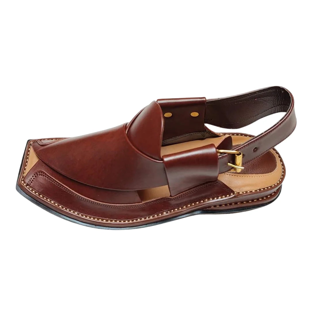 Zalmi Chappal Dark Brown – Pure Handmade Leather